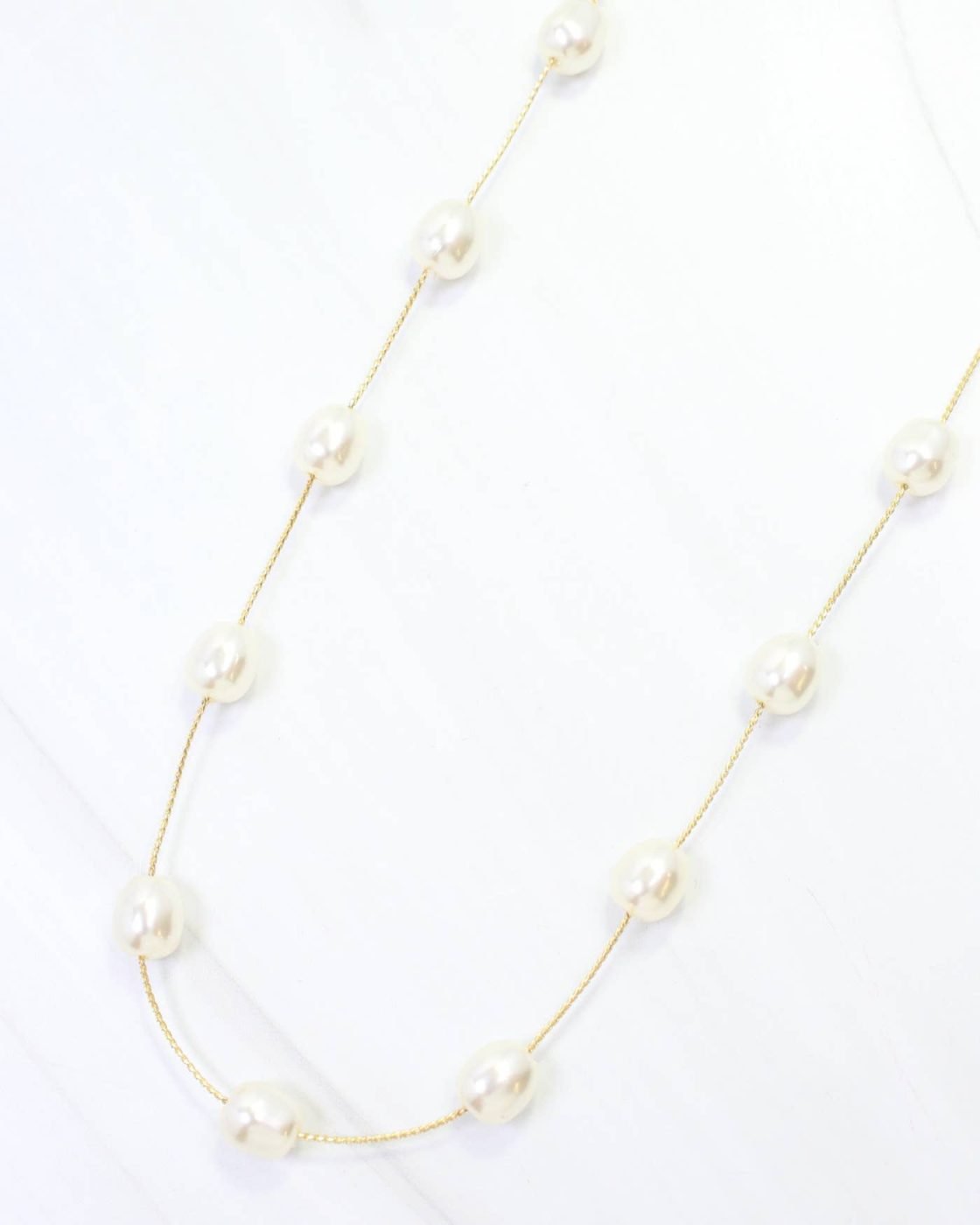 Benedict Pearl Necklace Cream