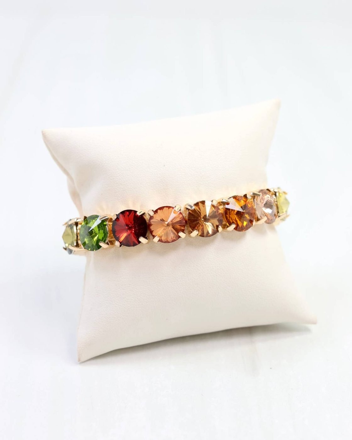 Harper Rhinestone Bracelet Olive Multi