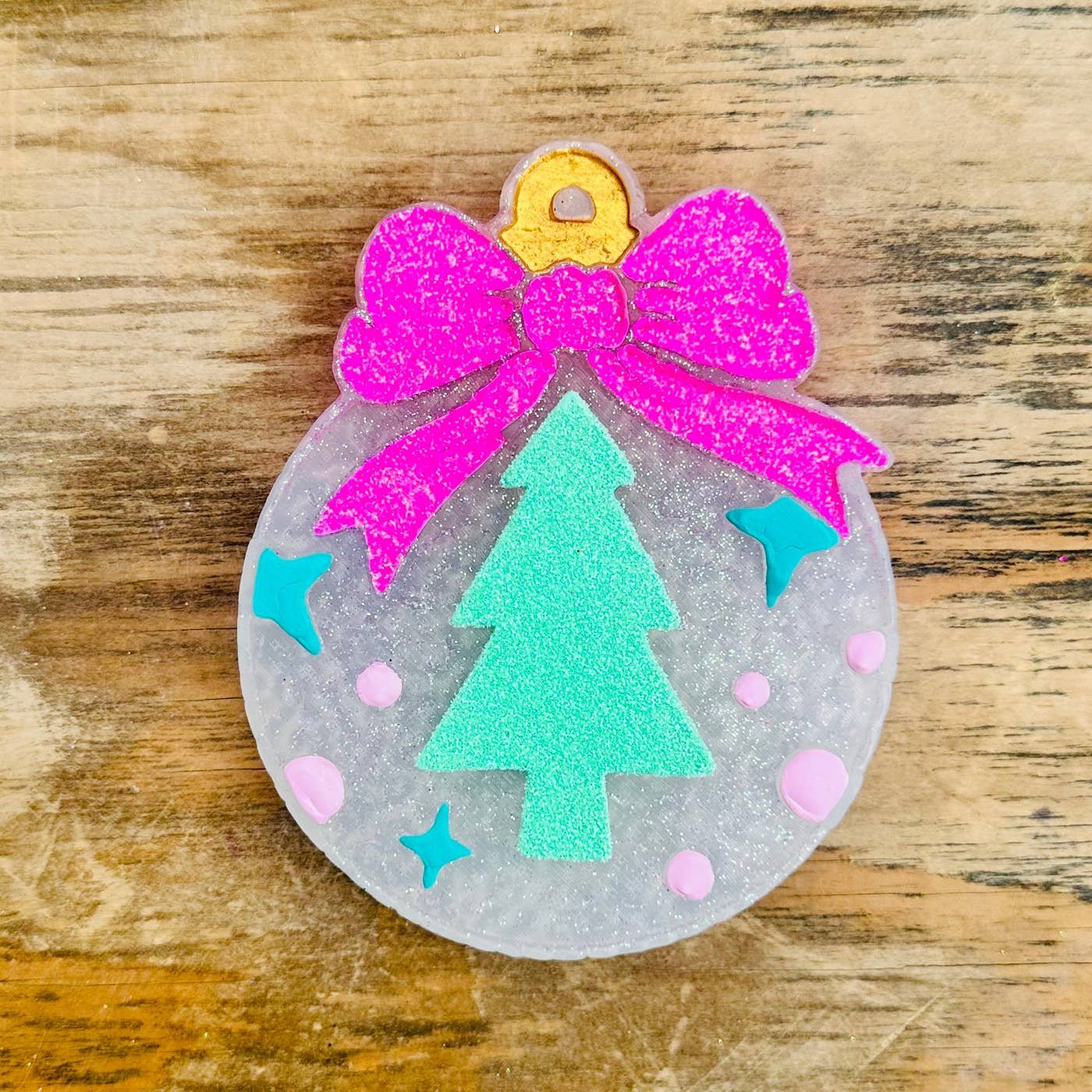 2026 Christmas Ornament with Bow Car Freshie