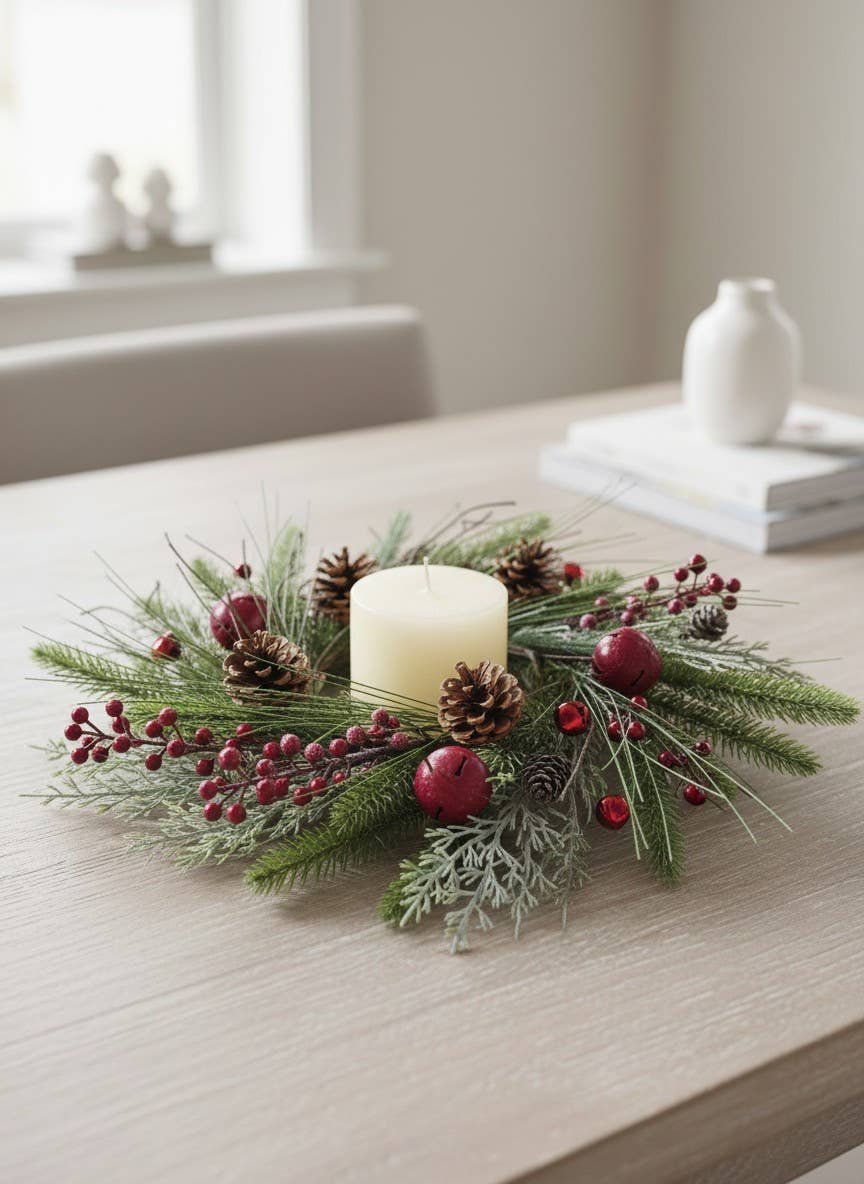 Christmas Jingle 4.5in Candle Ring