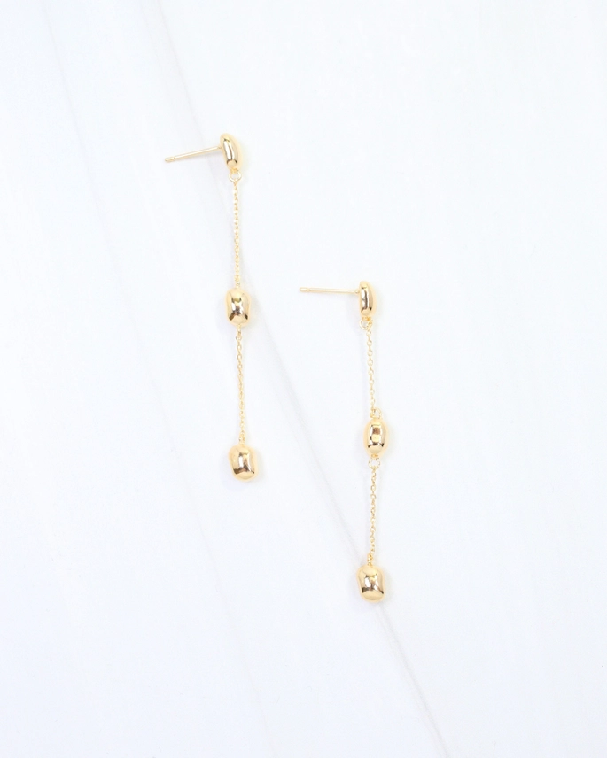 Lyra Linear Dangle Earring Gold