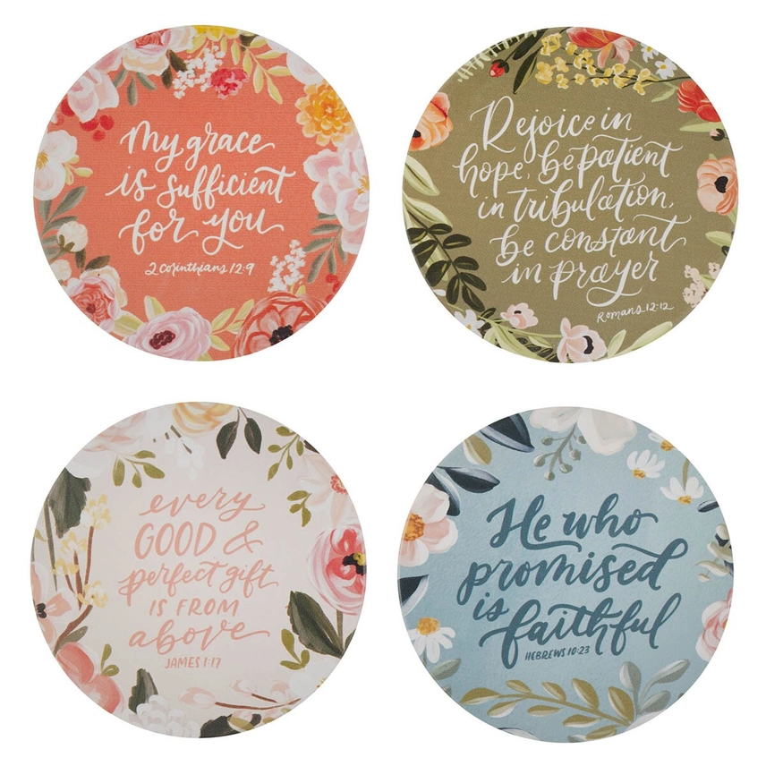 Coaster Set 4 pc Loveall Assorted