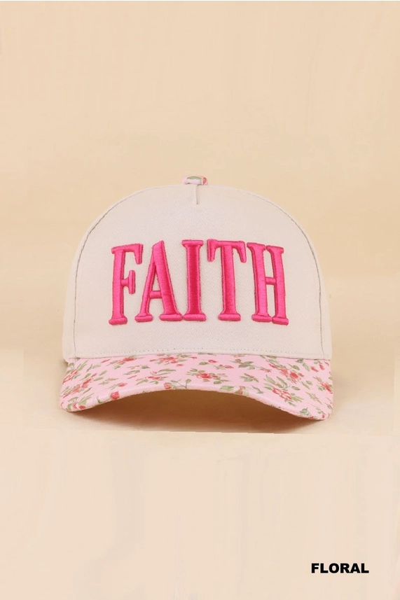 Faith Floral Cap