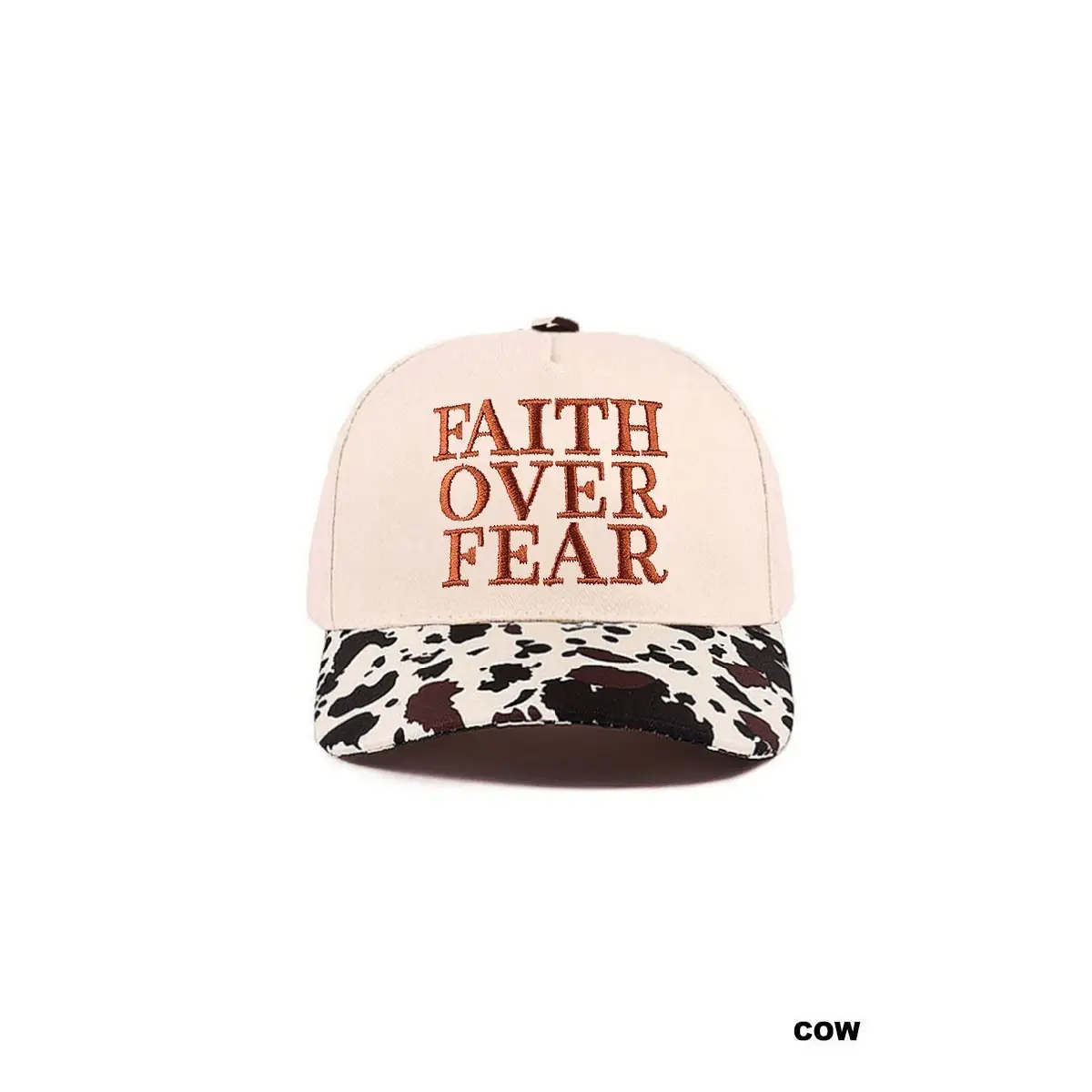 Faith Over Fear Two Tone Cotton Hat (COW / 1(ONE SIZE))