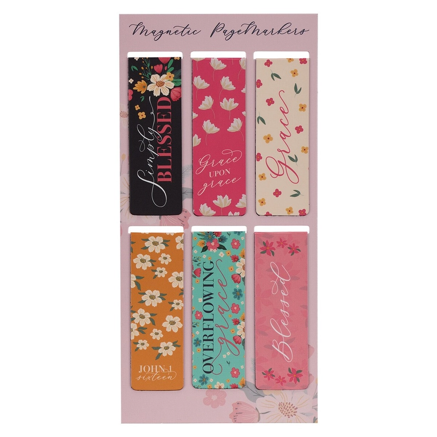 Magnetic Bookmark Set Strong and Courageous