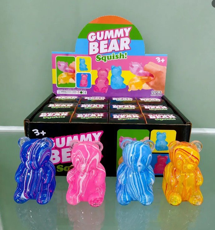 Marbled Gummy Bear Squishy Toy