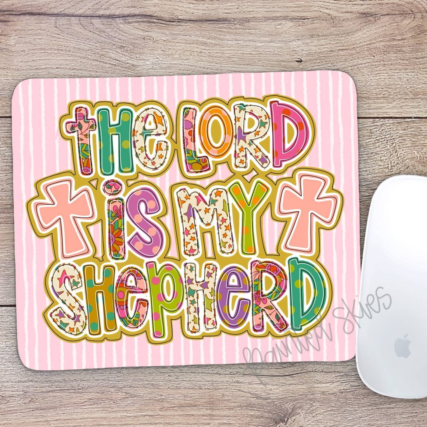 The Lord Is My Shepherd Christian Mouse Pad